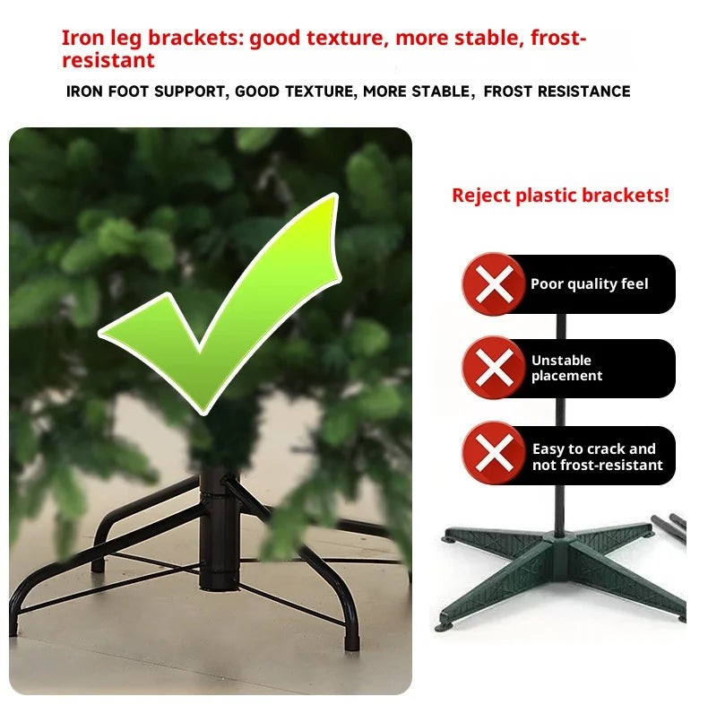 Foldable Christmas tree metal base and compact storage design