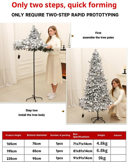 Set of 77 Christmas tree ornaments including red bows, baubles and LED string lights